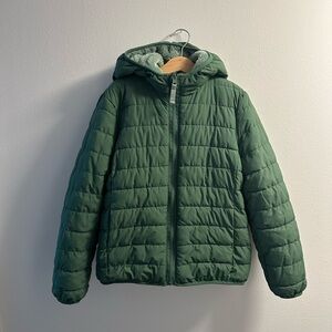 Primary Kids reversible Green Puffer/fleece Jacket